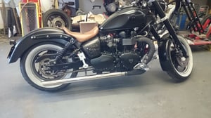 Image of MAVERICK CANNON EXHAUSTS FOR THE 790/865 CC TRIUMPH SPEEDMASTER AMERICA