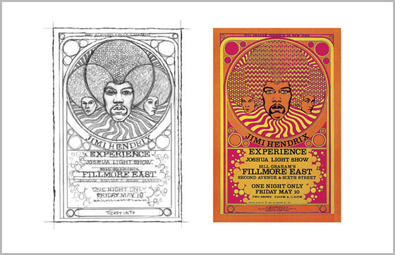Image of TWO-UP SERIES: JIMI HENDRIX EXPERIENCE 1968