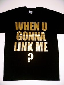 Image of "LINK ME" Male T-Shirt NEW COLOUR  (Black//Gold) **SPECIAL EDITION**