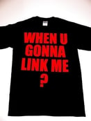 Image of "LINK ME" Male T-Shirt (Black//Blood Red)