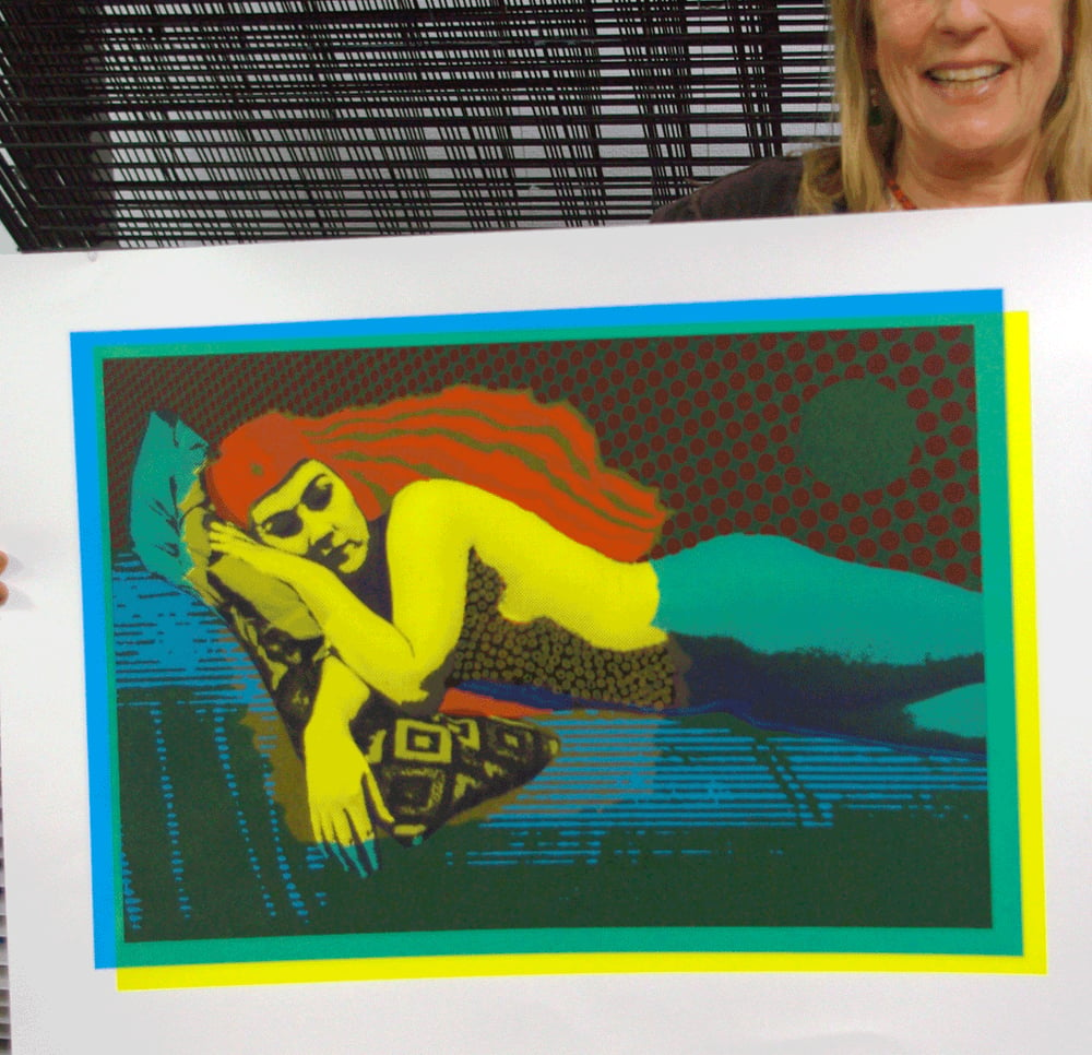 Image of Wednesday evening screenprinting. 6 classes. 6.30 - 9.30pm. 17th April - 22nd. May 2024. £225.00