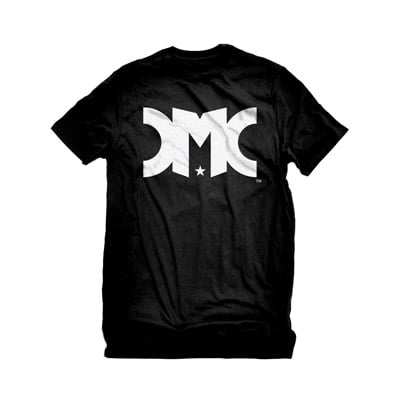 Image of DMC White on Black Tshirt
