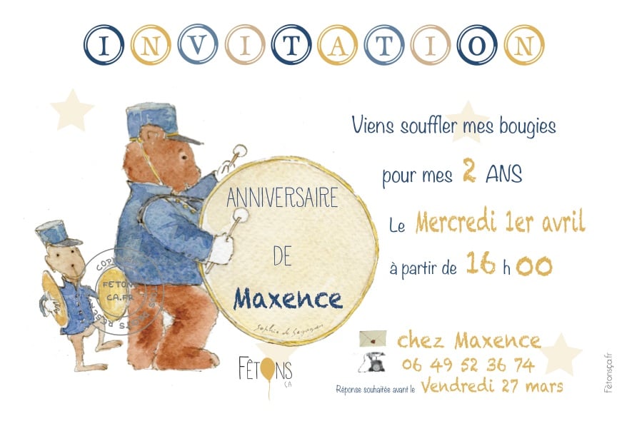 Carte D Invitation Anniversaire Garcon Ours Tambour Fetons Ca 2 0 Carte D Invitation Anniversaire Garcon Ours Tambour Fetons Ca 2 0