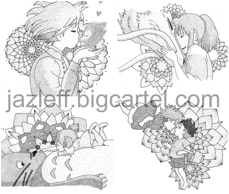 Image of Studio Ghibli Set of 4 Prints
