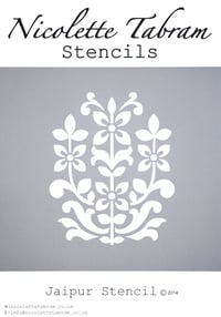 Image 5 of Jaipur Furniture Stencil for Furniture, Wall and Fabric Projects-Moroccan stencil-DIY 