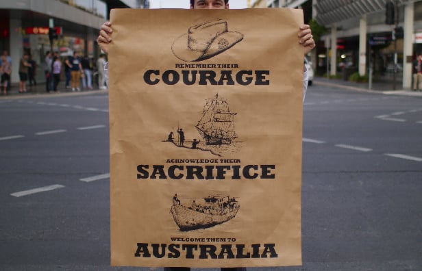 Image of Courage, Sacrifice, Australia Poster (large)