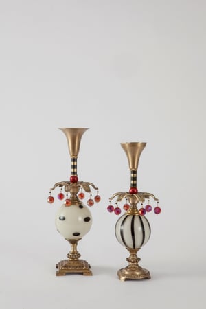 Jester 1, 2 Candlesticks - harlequin light