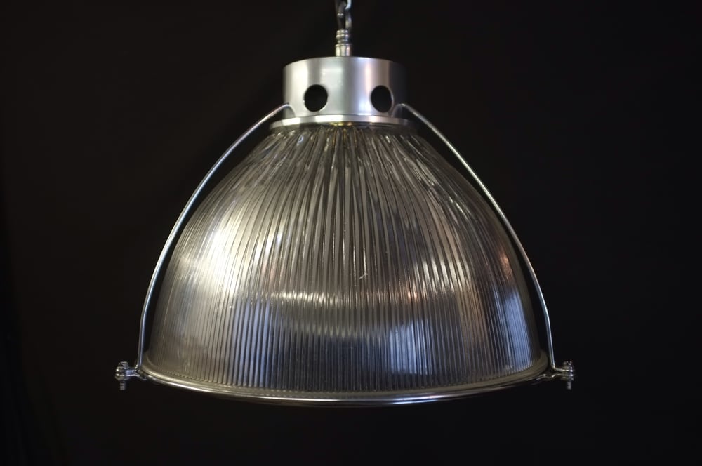 Image of Vintage Industrial Holophane Pendant Light #2
