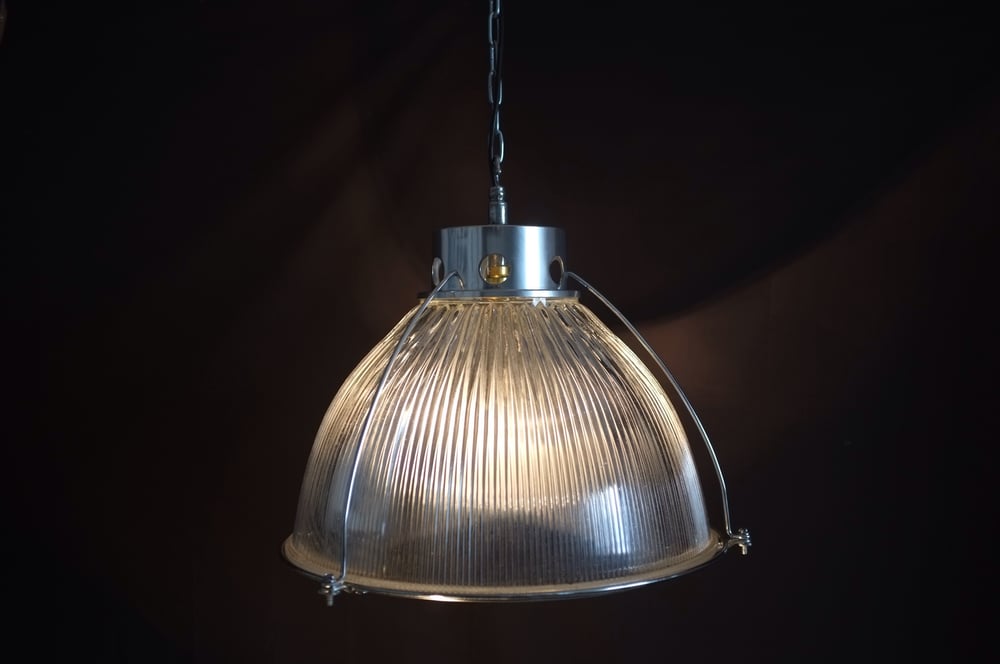 Image of Vintage Industrial Holophane Pendant Light #2