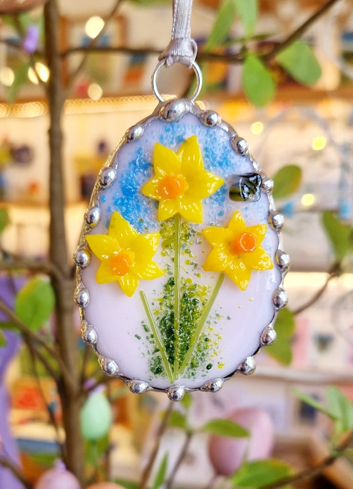 Image of Fused Glass Easter Egg.