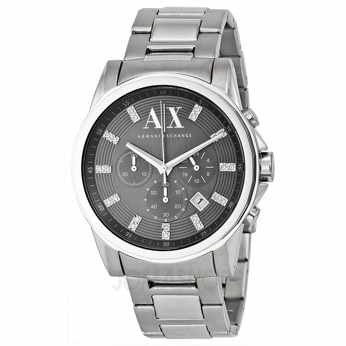 armani exchange men's stainless steel chronograph watch