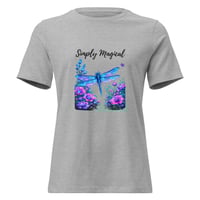 Image 7 of Women's Relaxed T-Shirt, Simply Magical Dragonfly  & Wildflower Tee