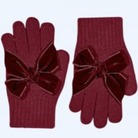 Image 2 of Velvet bow gloves 