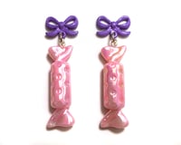 Candy Pop earrings ~ Baby Pink Twist
