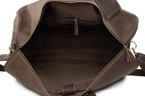 Image of Handmade Extra Large Vintage Full Grain Leather Travel Bag, Duffle Bag, Holdall Luggage Bag 12027
