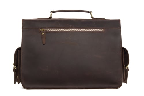 Image of Handcrafted Rustic Leather Briefcase, Messenger Bag, Laptop Bag, Men's Handbag 7145