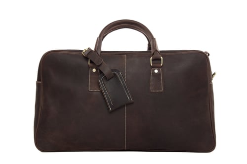 Image of Handcrafted Antique Style Real Leather Travel Bag, Duffle Bag, Holdall Luggage Bag 7156