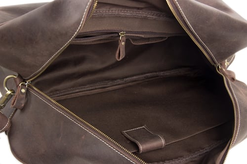 Image of Handcrafted Antique Style Real Leather Travel Bag, Duffle Bag, Holdall Luggage Bag 7156