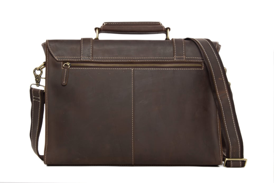 Vintage Genuine Leather Briefcase Messenger Bag Laptop Bag 6938 ...