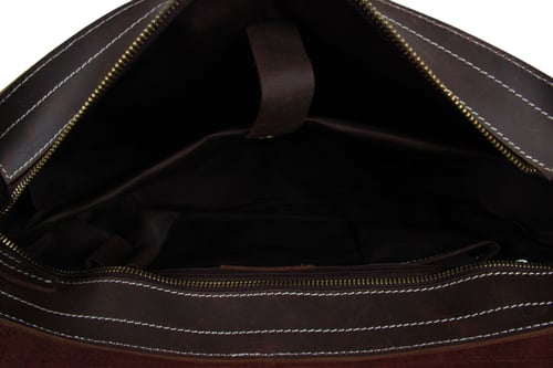 Image of Vintage Genuine Leather Briefcase Messenger Bag Laptop Bag 6922