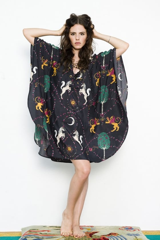 Image of Anami & Janine Enchanted Garden Kaftan Black