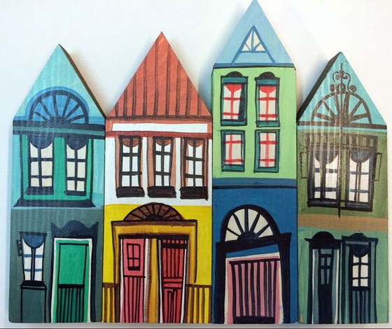 Image of HOUSES, blue town