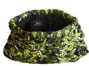 Image of hand knit fabric clutch