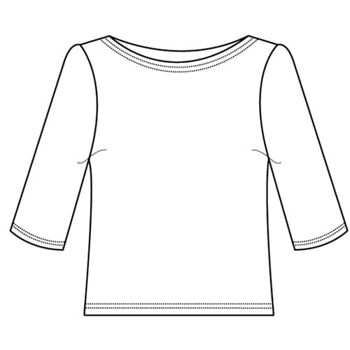 Jersey Round Neck Top (101) Image 3