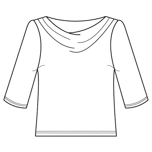 Jersey Cowl Top (109) Image 5