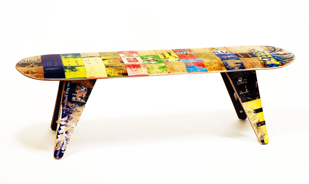Image of 60" Three Seater - Recycled Skateboard Bench