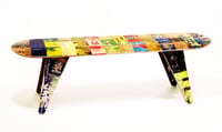 Image 2 of 60" Three Seater - Recycled Skateboard Bench