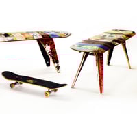 Image 1 of 60" Three Seater - Recycled Skateboard Bench