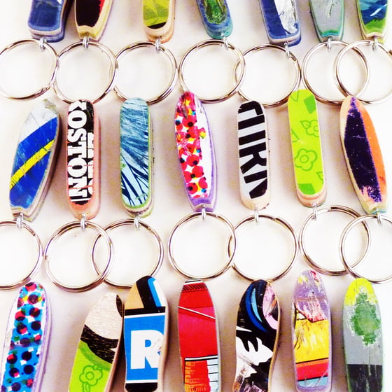 Image of Little Skateboard Keychain - (4) Classic Skateboard Shapes Available