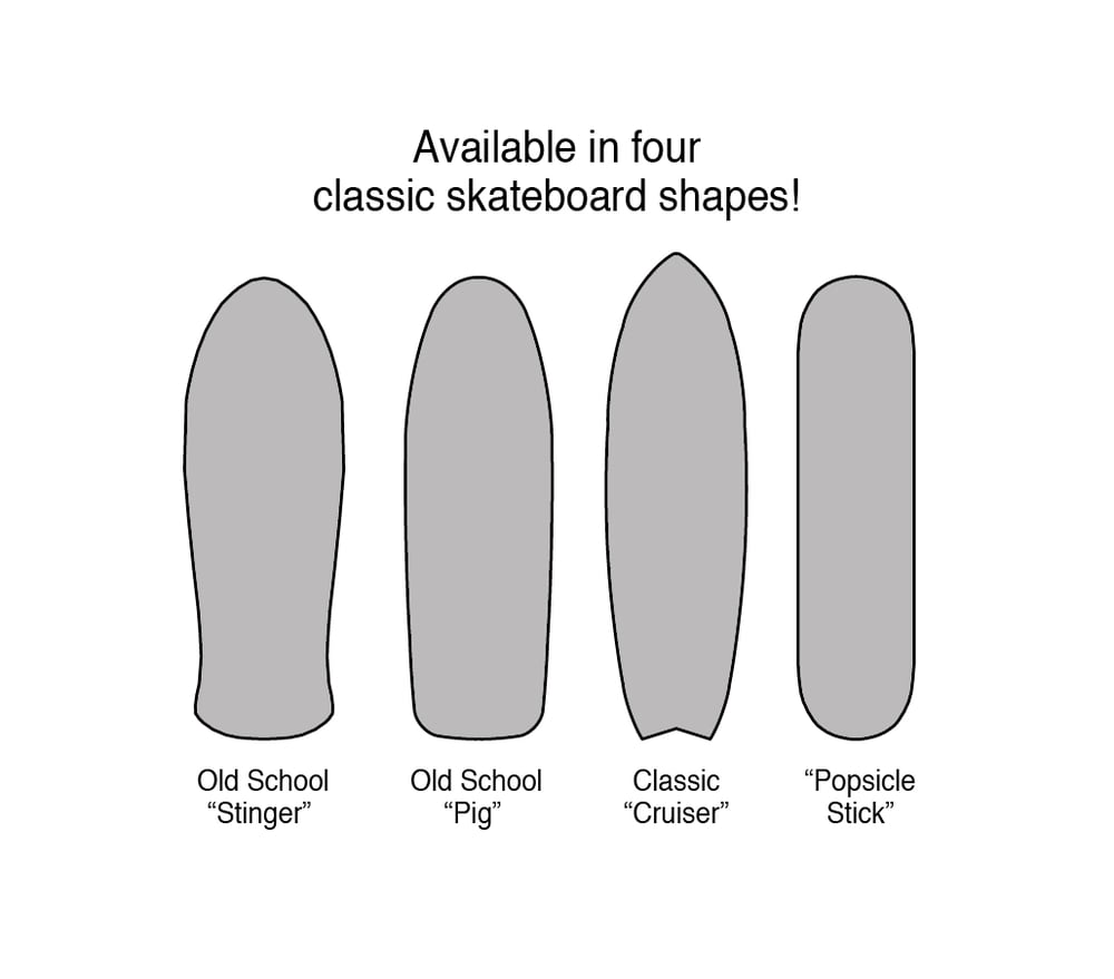 Image of Little Skateboard Keychain - (4) Classic Skateboard Shapes Available