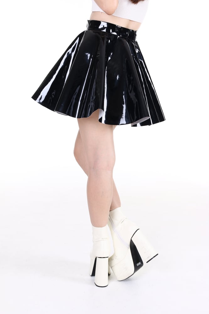 Made To Order - Black PVC Circle Skirt | Glitters For Dinner