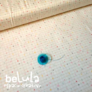 Image of Tela algodón patchwork: Cuadrícula rosas