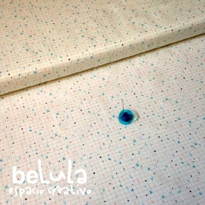 Image of Tela algodón patchwork: Cuadrícula azules