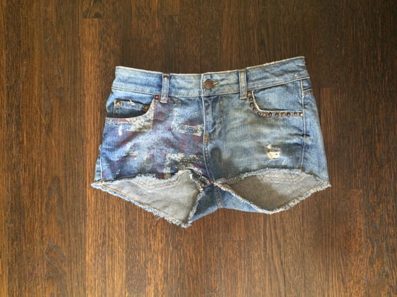 Image of Zara Blue Denim Short 