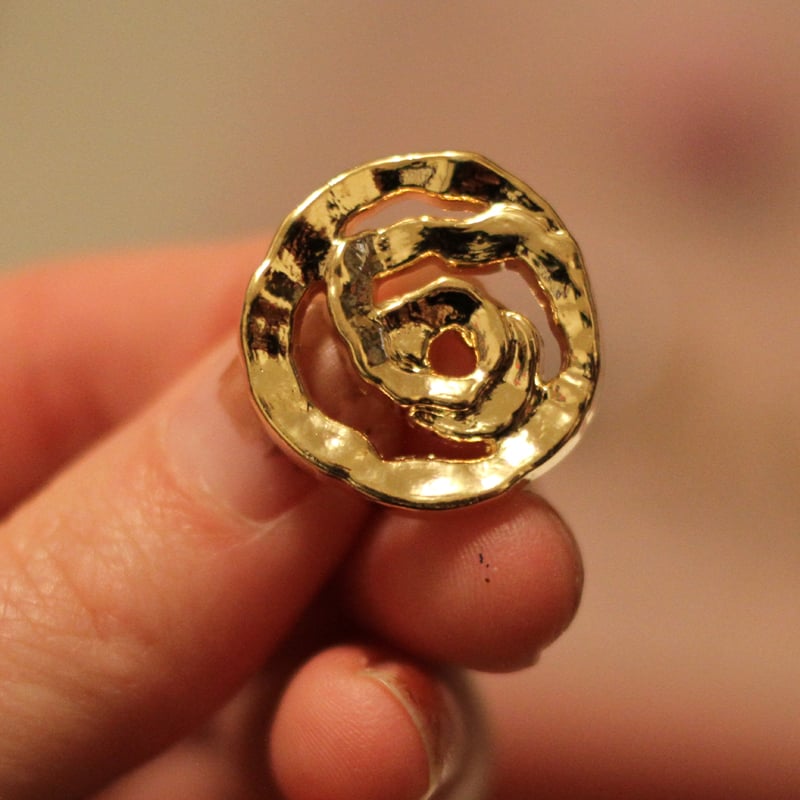 Image of Gold Abstract Rose Plugs (sizes 0g-3/4)