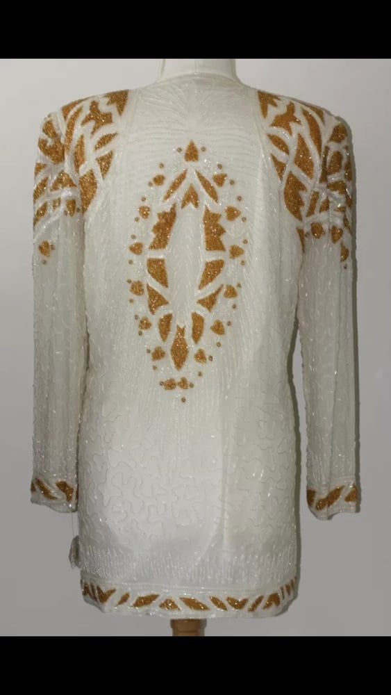 Image of Silk Beaded Dress