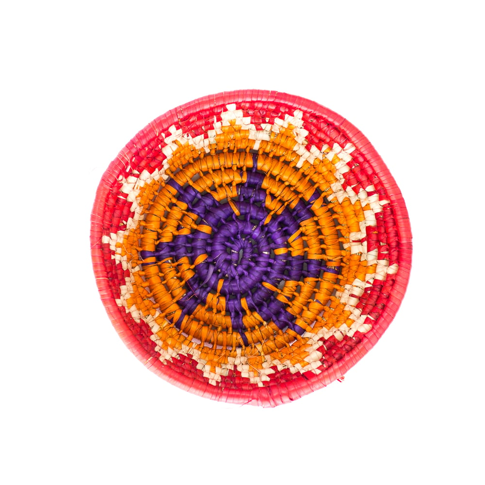 Image of Technicolor Woven Bowl - Red/Orange