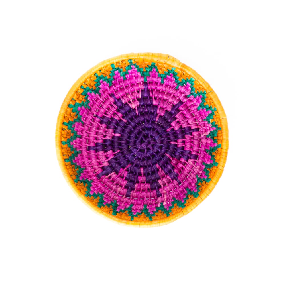 Image of Technicolor Woven Bowl - Pink/Purple