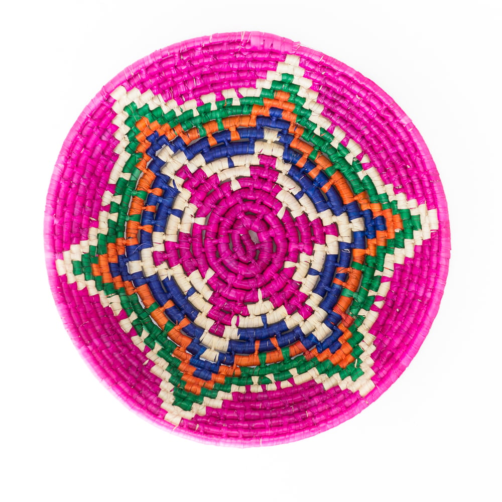 Image of Technicolor Woven Bowl - Pink