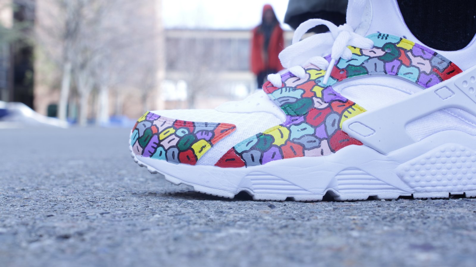 rainbow huarache shoes