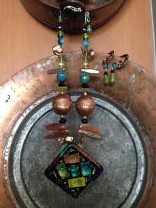 Image of Dichroic and Czech glass set