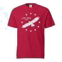 Image 7 of LIVE FREE 1776-  Distressed Unisex garment-dyed heavyweight t-shirt