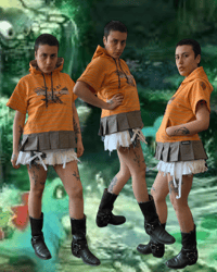 Image 4 of orange hoodie dress
