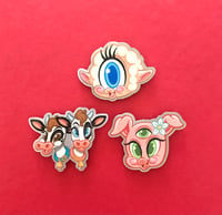 Image 1 of Lily and friends enamel pins