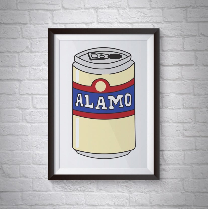 Image of 12"x18" Alamo Poster