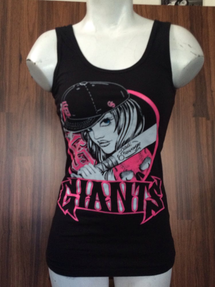 Image of Ladies - Giants Bat girl jersey tank top